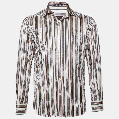 Striped Detail Cotton Blend Shirt S - Etro - Modalova