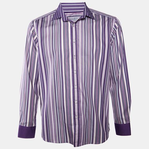 Striped Cotton Button Front Shirt L - Etro - Modalova