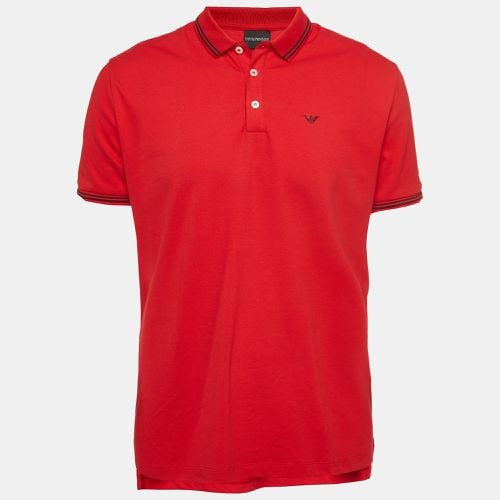 Cotton Pique Polo T-Shirt 3XL - Emporio Armani - Modalova