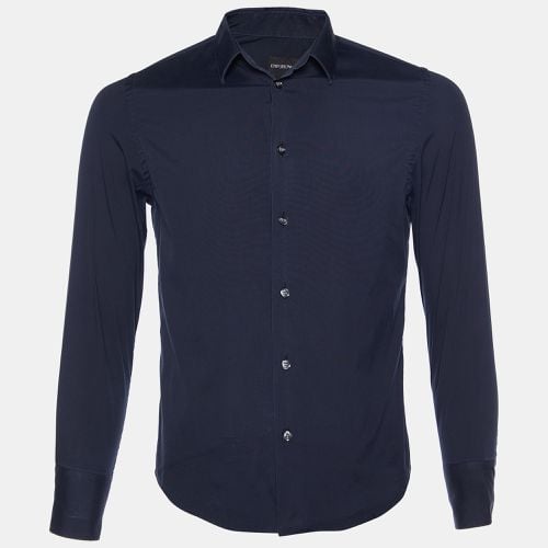 Cotton Button Front Shirt M - Emporio Armani - Modalova