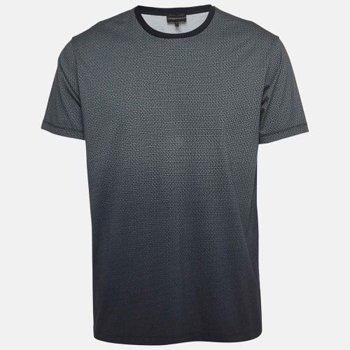 All-Over Logo Print Cotton T-Shirt XL - Emporio Armani - Modalova