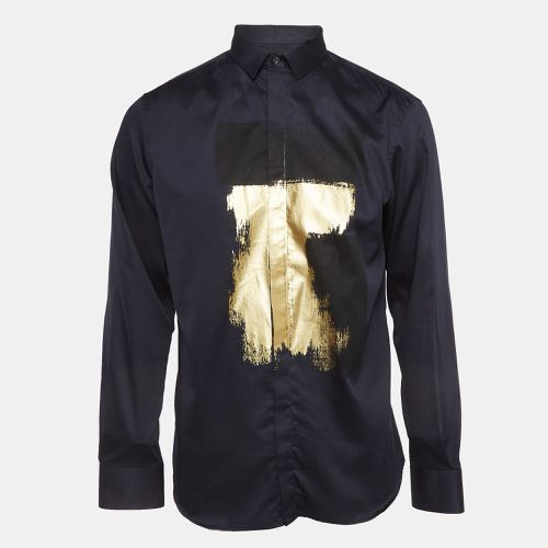 Metallic Print Cotton Shirt M - Emporio Armani - Modalova