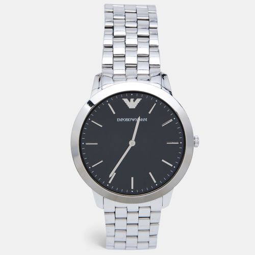 Black Stainless Steel Retro AR1744 Men's Wristwatch 41 mm - Emporio Armani - Modalova