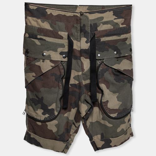 Camouflage Printed Cotton Rolled Up Cuffs Shorts S - Faith Connexion - Modalova