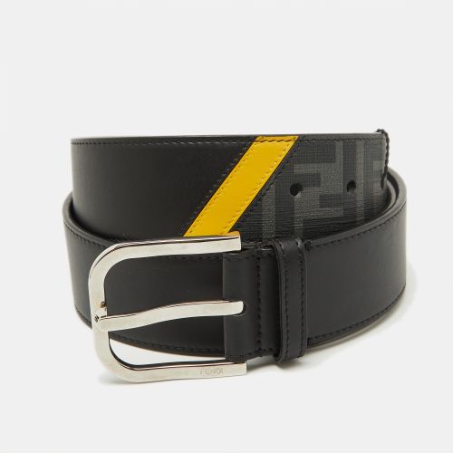 Leather and Zucca Canvas Buckle Belt 95 CM - Fendi - Modalova