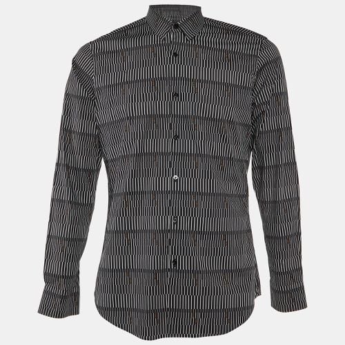 Stripe Print Cotton Long Sleeve Shirt M - Fendi - Modalova