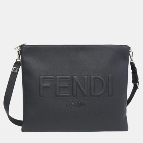 Dark Blue Leather After Roma Shoulder Bag - Fendi - Modalova