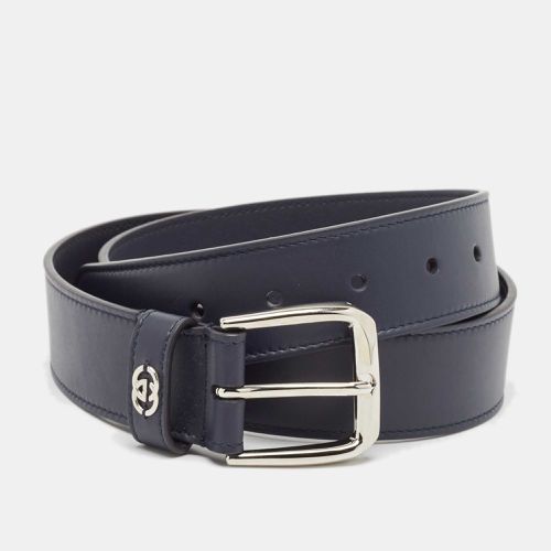 Leather Interlocking G Buckle Belt 85CM - Gucci - Modalova