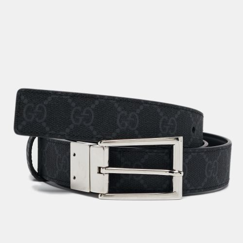 GG Supreme Canvas and Leather Buckle Reversible Belt 100CM - Gucci - Modalova