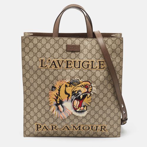 GG Supreme Canvas L'Aveugle Par Amour Tote - Gucci - Modalova