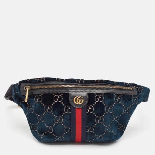 GG Velvet and Leather Web Belt Bag - Gucci - Modalova