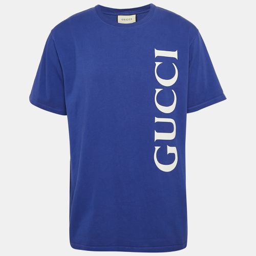 Logo Print Cotton Oversize T-Shirt L - Gucci - Modalova