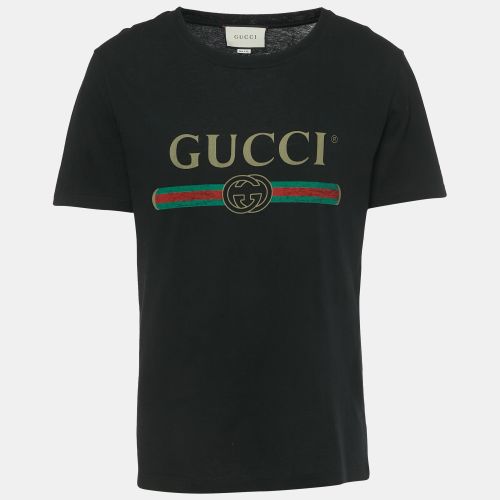 Logo Print Cotton T-Shirt S - Gucci - Modalova