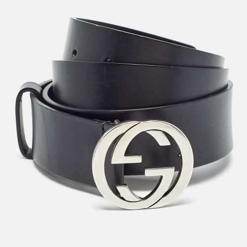 Leather Interlocking G Buckle Belt 100CM - Gucci - Modalova