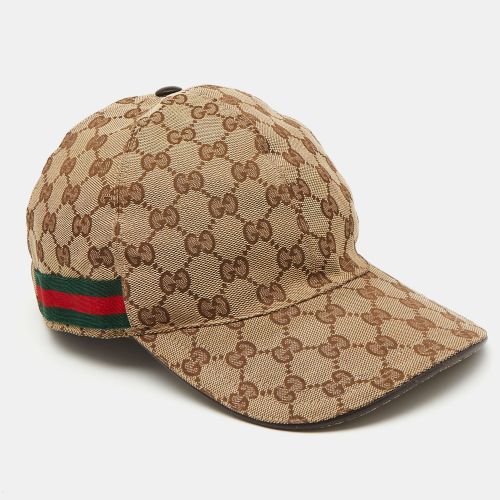 Beige GG Supreme Canvas Baseball Cap - Gucci - Modalova