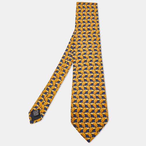 Animal Printed Silk Tie - Gucci - Modalova