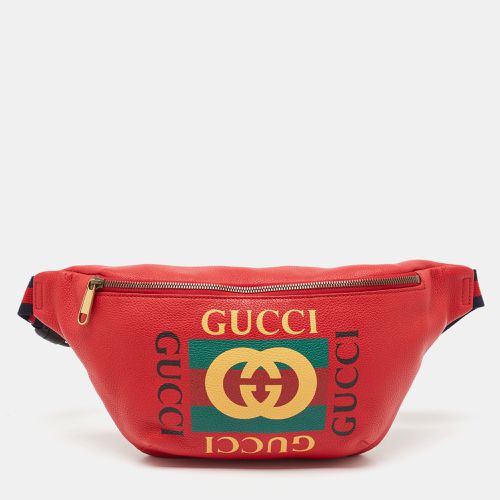 Gucci Red Leather Logo Web Belt Bag - Gucci - Modalova