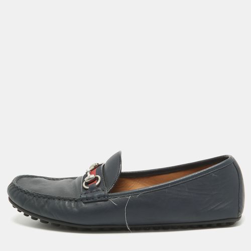 Leather Web Horsebit Loafers Size 45.5 - Gucci - Modalova