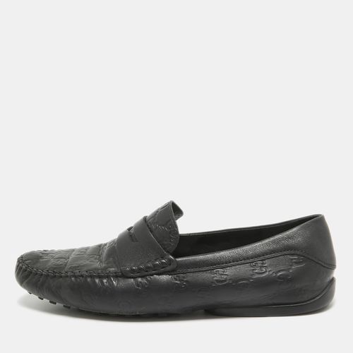 Ssima Leather Penny Slip On Loafers Size 42.5 - Gucci - Modalova