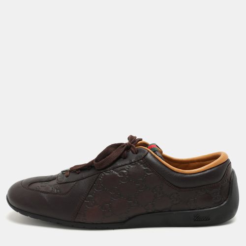 Ssima Leather Low Top Sneakers Size 43 - Gucci - Modalova