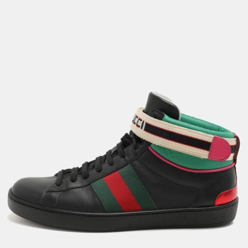 Leather Stripe Ace High Top Sneakers Size 39 - Gucci - Modalova