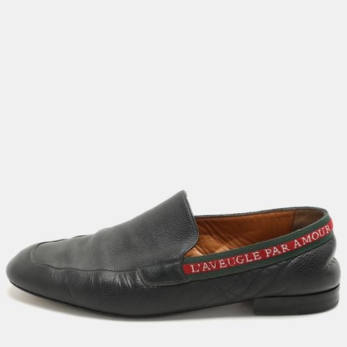 Leather L'Aveugle Par Amour Penny Loafers Size 42.5 - Gucci - Modalova