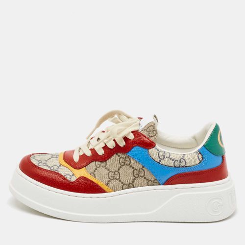 Leather and GG Supreme Canvas Chunky B Sneakers Size 39 - Gucci - Modalova