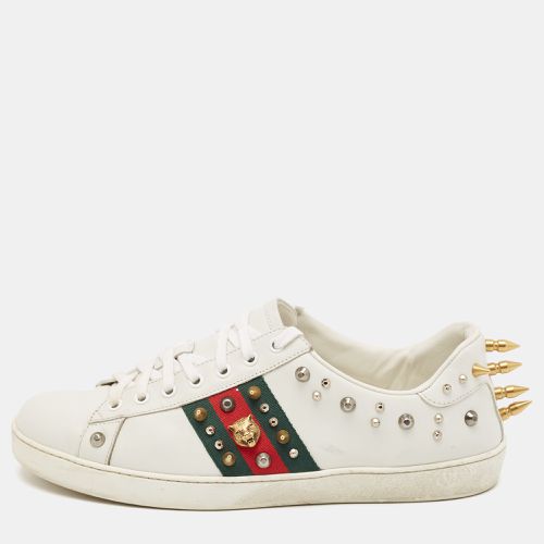 Leather Studded Accents Ace Sneakers Size 43 - Gucci - Modalova