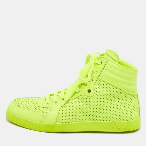 Neon Leather High-Top Sneakers Size 42.5 - Gucci - Modalova