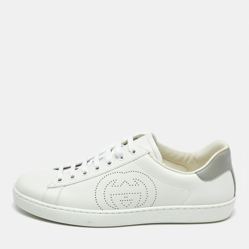 Perforated Interlocking G Leather Ace Sneakers Size 42 - Gucci - Modalova