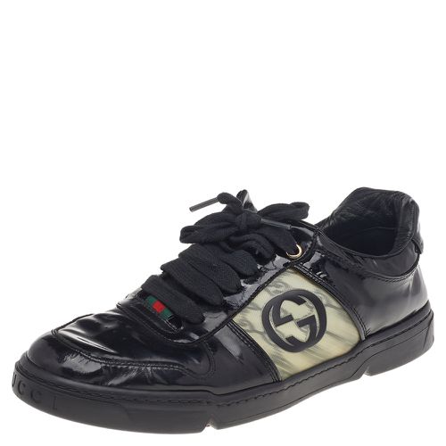 Patent Leather Interlocking G Hologram Logo Low Top Sneakers Size 41 - Gucci - Modalova