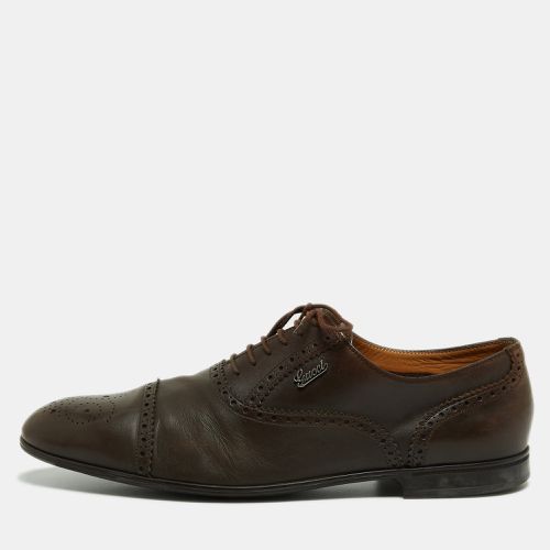 Leather Brogue Oxfords Size 45.5 - Gucci - Modalova