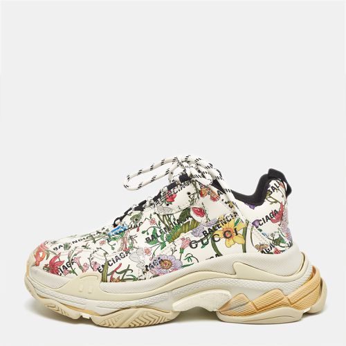 Floral Print Leather The Hacker Project Triple S Sneakers Size 40 - Gucci x Balenciaga - Modalova