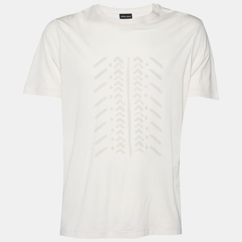 Printed Cotton Knit T-Shirt 3XL - Giorgio Armani - Modalova