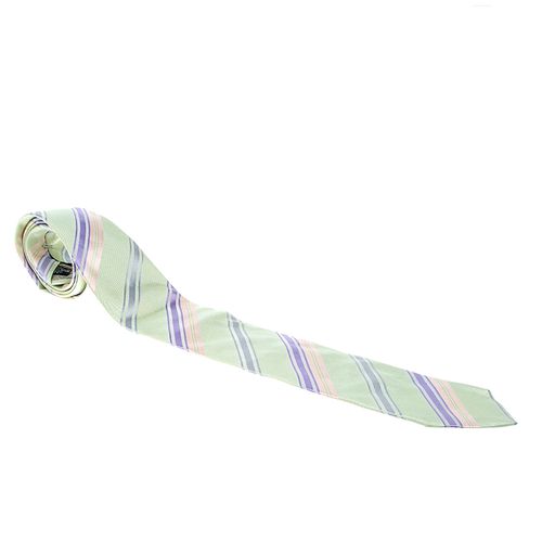 Contrast Diagonal Striped Traditional Silk Tie - Giorgio Armani - Modalova