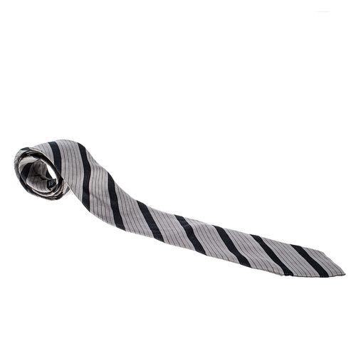 Diagonal Striped Silk Jacquard Tie - Giorgio Armani - Modalova