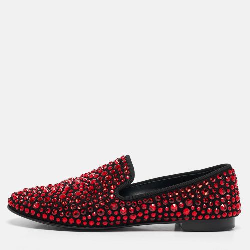 Suede Crystal Embellished Smoking Slippers Size 41 - Giuseppe Zanotti - Modalova