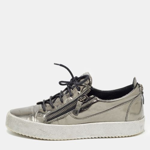 Leather Double Zipper Low Top Sneakers Size 43 - Giuseppe Zanotti - Modalova