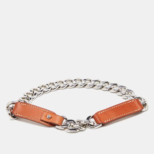 Barenia Leather Chain Dog Collar - Hermes - Modalova