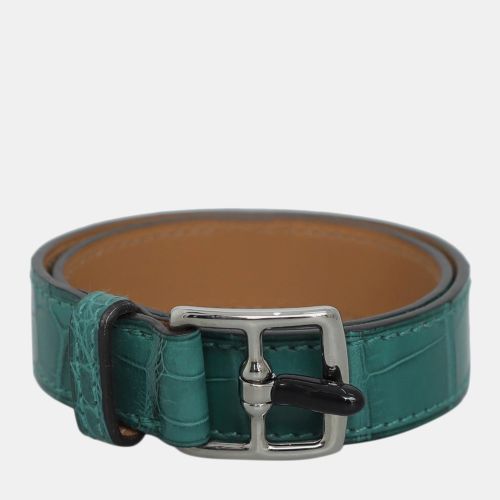 Crocodile Leather Etriviere Double Tour Bracelet - Hermes - Modalova