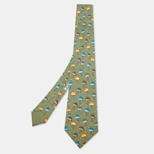 Hermès Umbrella Print Silk Classic Tie - Hermes - Modalova