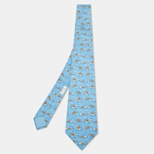 Hermès Raccoon Print Silk Classic Tie - Hermes - Modalova