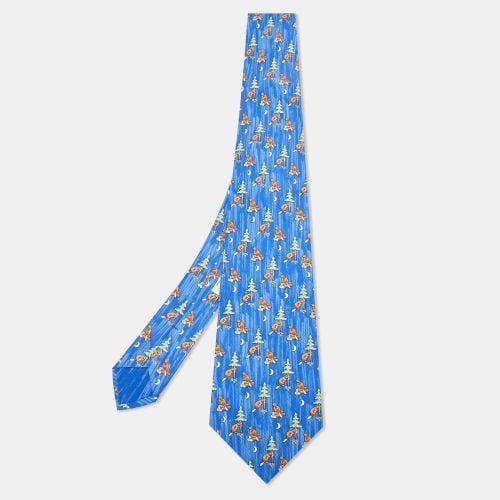 Hermès Beavers Print Silk Classic Tie - Hermes - Modalova