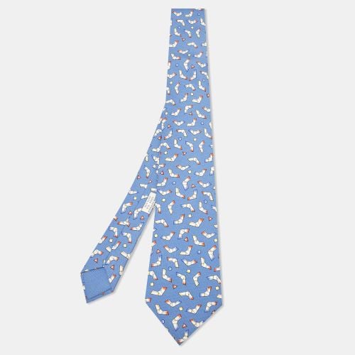 Hermès Boomerang Print Silk Classic Tie - Hermes - Modalova