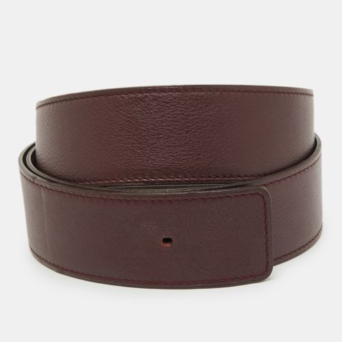 Prune/Chocolat Evercolor and Swift Leather Reversible Belt Strap 95 CM - Hermes - Modalova