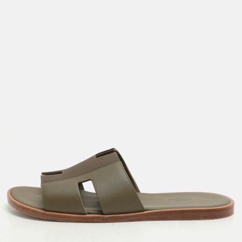 Leather and Canvas Izmir Sandals Size 43 - Hermes - Modalova