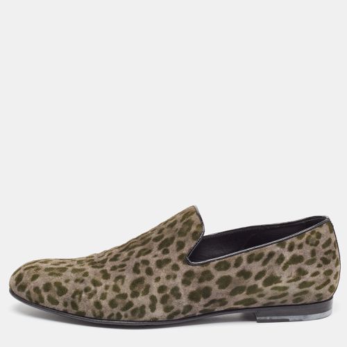 Leopard Print Suede Sloane Smoking Slippers Size 42 - Jimmy Choo - Modalova