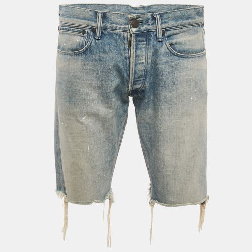 Light Washed Denim Distressed Shorts M (31) - John Elliott - Modalova