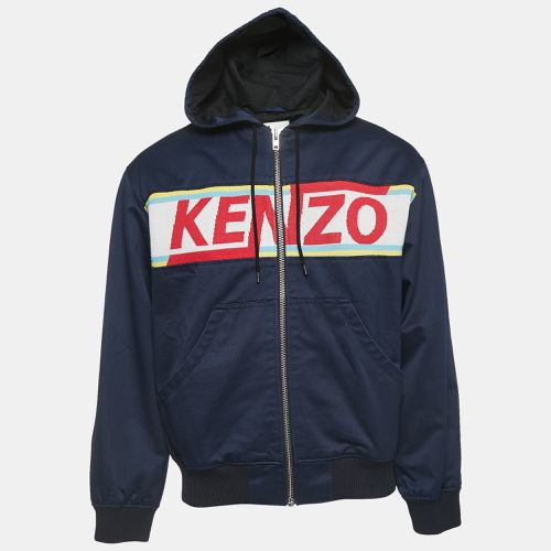 Gabardine Logo Detailed Zip Front Hooded Jacket S - Kenzo - Modalova