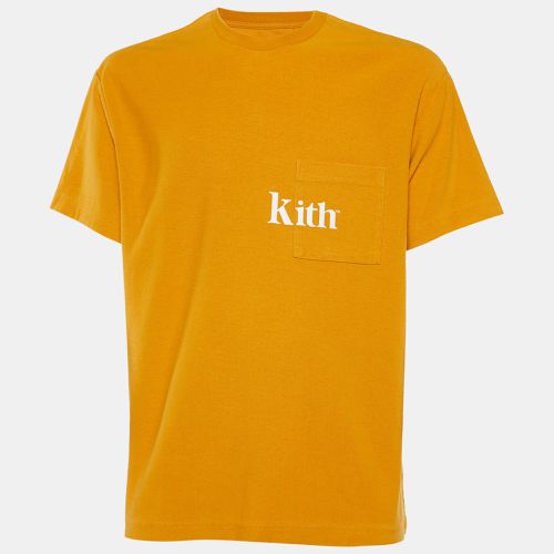 Mustard Cotton Knit Logo Printed Crewneck T-Shirt S - Kith - Modalova